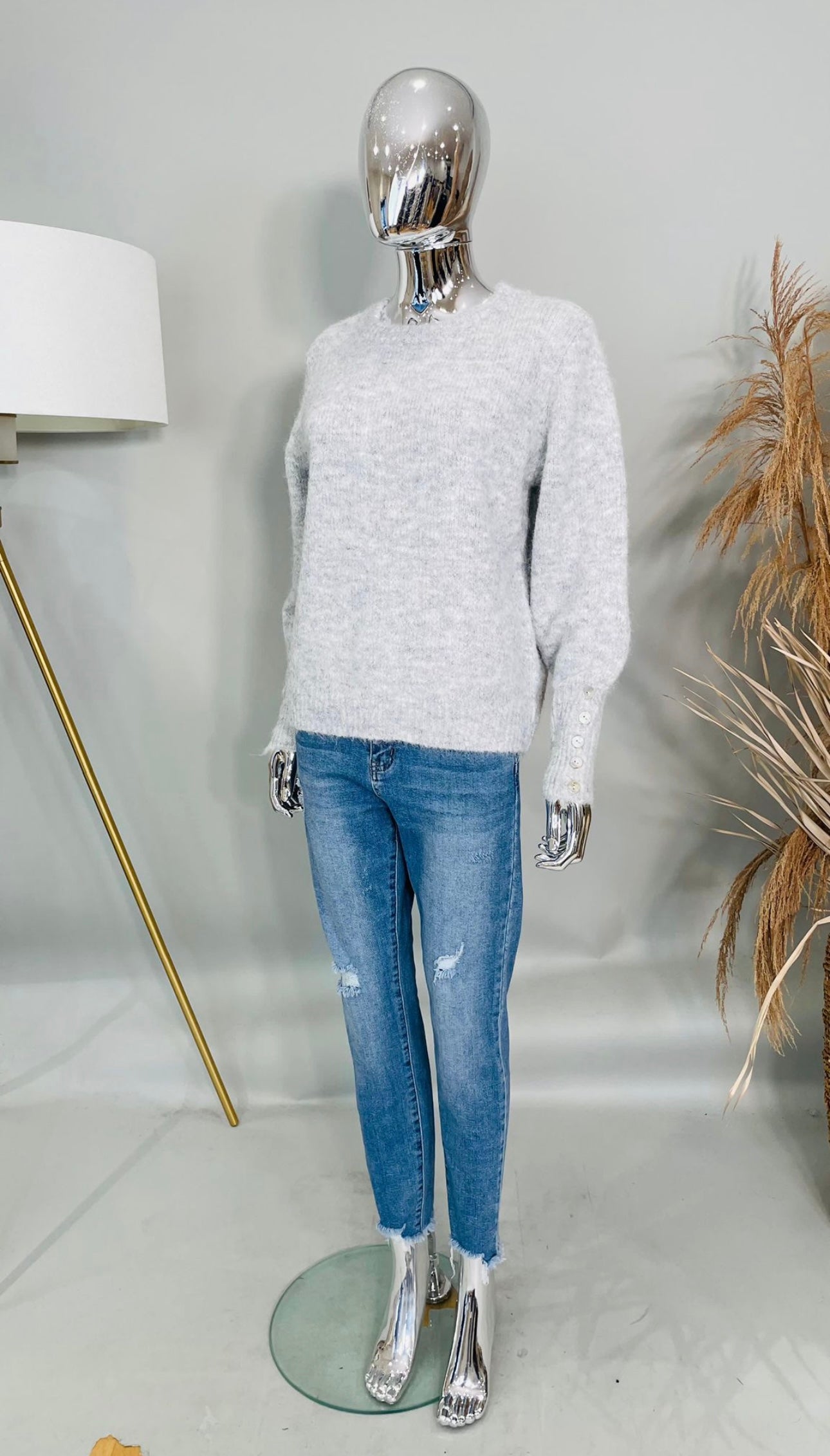 BUTTONED DETAILED CUFF JUMPER