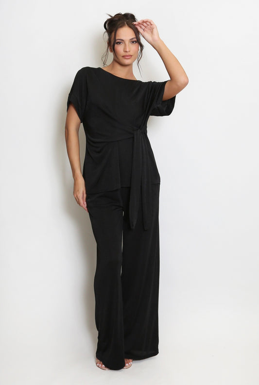 TIE FRONT TOP & TROUSER LOUNGE SUIT CO-ORD