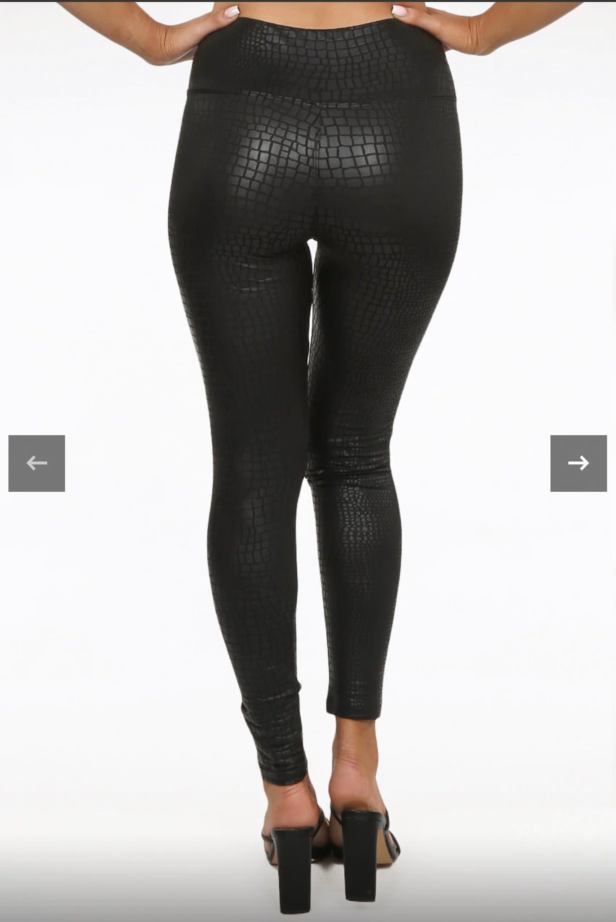 REPTILE TEXTURED HIGH WAIST LEGGINGS